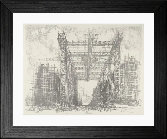 Framed Print : The Gantry, 1916. Creator: Joseph Pennell Framed Print : The Gantry, 1916. Creator: Joseph Pennell