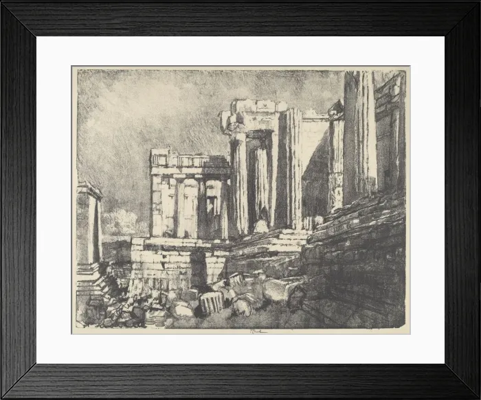 Framed Print : The Propylaea, Athens, 1913. Creator: Joseph Pennell Framed Print : The Propylaea, Athens, 1913. Creator: Joseph Pennell