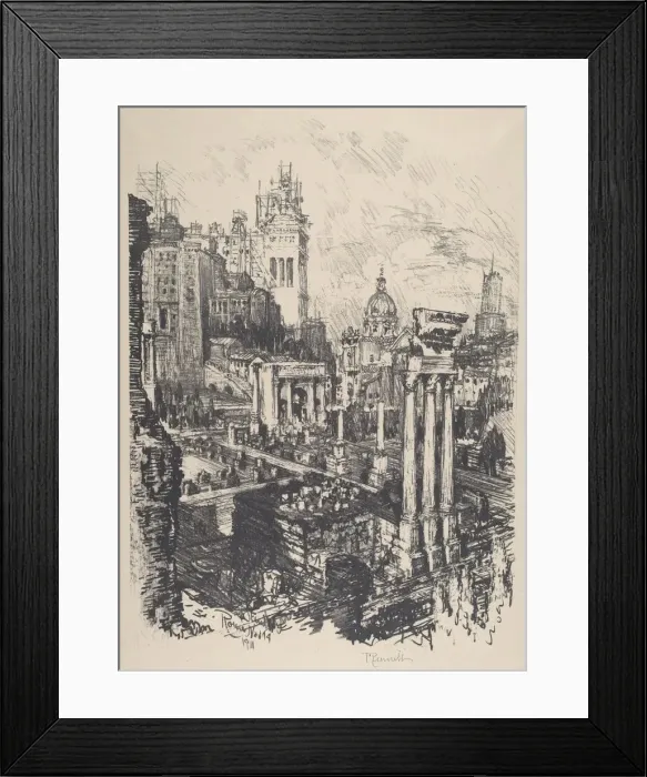 Framed Print : Old and New Rome, Victor Emanuel Monument, 1911. Creator: Joseph Pennell Framed Print : Old and New Rome, Victor Emanuel Monument, 1911. Creator: Joseph Pennell