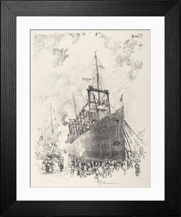 Framed Print : The Collier, 1917. Creator: Joseph Pennell Framed Print : The Collier, 1917. Creator: Joseph Pennell