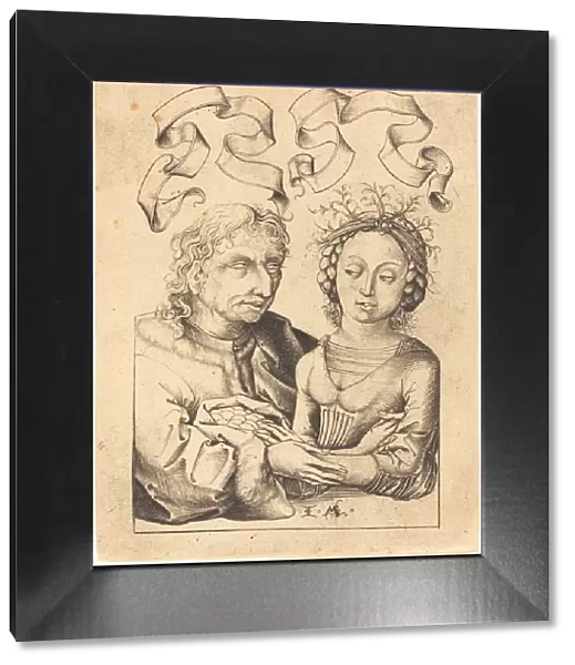 The Foolish Old Man and the Young Girl, c. 1480  /  1490. Creator: Israhel van Meckenem