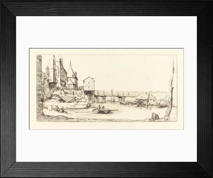 Framed Print : Passerelle du Pont-au-Change, Paris, apres l Incendie de 1621 (Footbridge... ), 1860 Framed Print : Passerelle du Pont-au-Change, Paris, apres l Incendie de 1621 (Footbridge... ), 1860