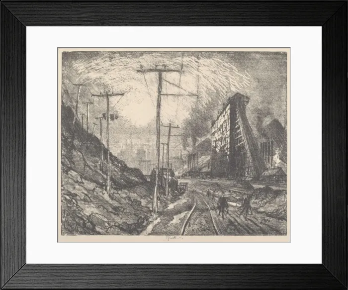 Framed Print : Shenandoah, 1910. Creator: Joseph Pennell Framed Print : Shenandoah, 1910. Creator: Joseph Pennell