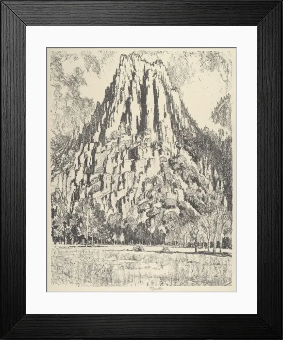 Framed Print : Buttresses, Yosemite, 1912. Creator: Joseph Pennell Framed Print : Buttresses, Yosemite, 1912. Creator: Joseph Pennell