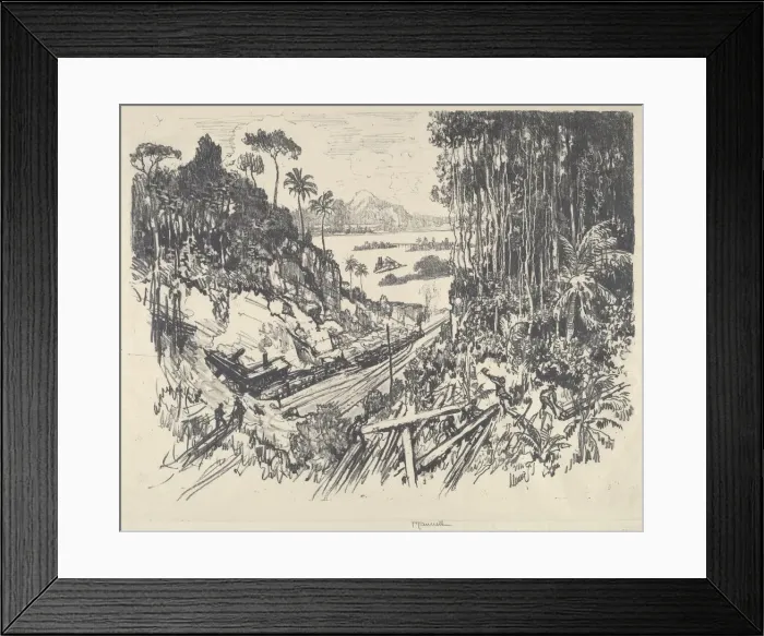 Framed Print : The Jungle, 1912. Creator: Joseph Pennell Framed Print : The Jungle, 1912. Creator: Joseph Pennell