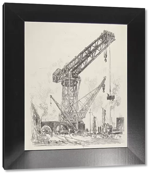 Made in Germany, the Great Crane, 1916. Creator: Joseph Pennell