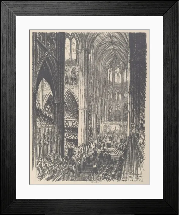 Framed Print : Coronation of King George V and Queen Mary in Westminster Abbey, 1911 Framed Print : Coronation of King George V and Queen Mary in Westminster Abbey, 1911
