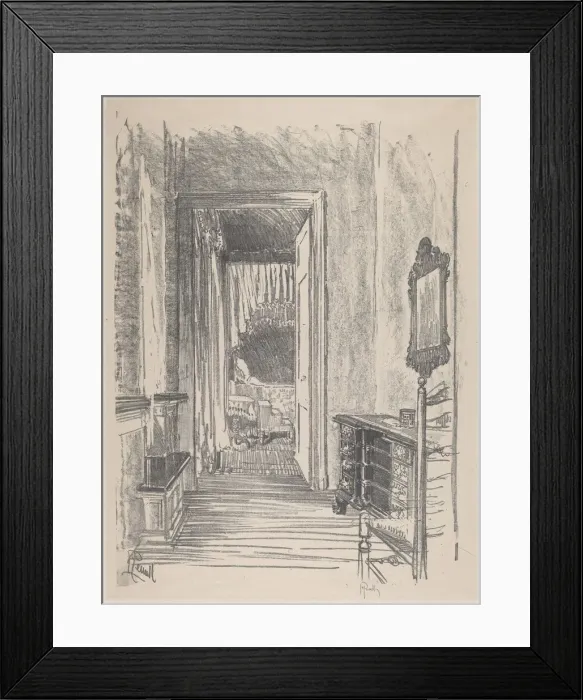 Framed Print : Hallway to Bed Room, Stenton, 1912. Creator: Joseph Pennell Framed Print : Hallway to Bed Room, Stenton, 1912. Creator: Joseph Pennell