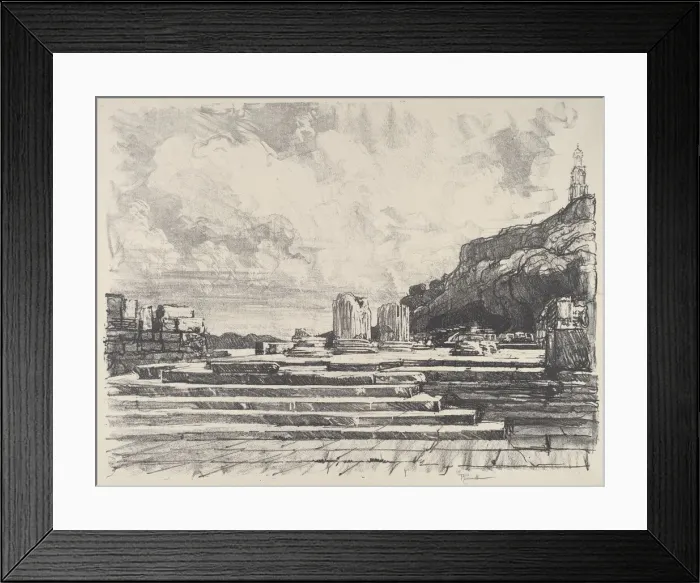 Framed Print : Eleusis, the Pavement of the Temple, 1913. Creator: Joseph Pennell Framed Print : Eleusis, the Pavement of the Temple, 1913. Creator: Joseph Pennell