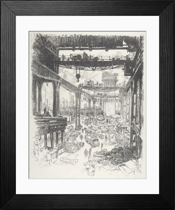 Framed Print : The Great Tower: Pig-Iron, 1916. Creator: Joseph Pennell Framed Print : The Great Tower: Pig-Iron, 1916. Creator: Joseph Pennell