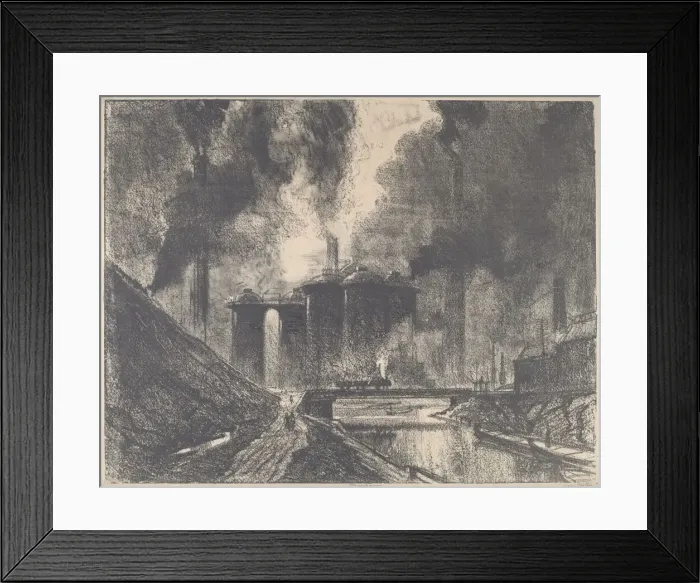 Framed Print : Work Castles, Wolverhampton, 1912. Creator: Joseph Pennell Framed Print : Work Castles, Wolverhampton, 1912. Creator: Joseph Pennell