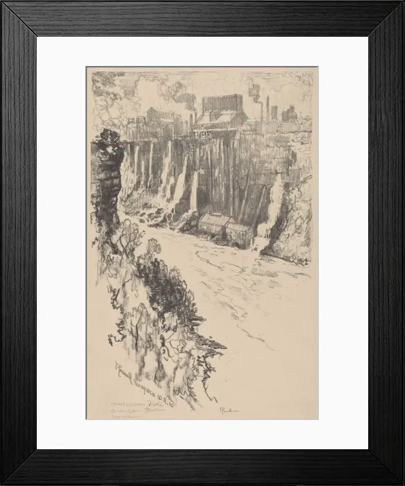 Framed Print : American Tivoli, 1910. Creator: Joseph Pennell Framed Print : American Tivoli, 1910. Creator: Joseph Pennell