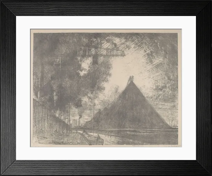 Framed Print : The Dump, Charleroi, 1911. Creator: Joseph Pennell Framed Print : The Dump, Charleroi, 1911. Creator: Joseph Pennell