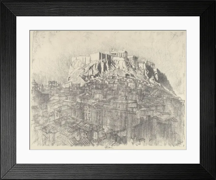 Framed Print : Sunrise over the Acropolis, 1913. Creator: Joseph Pennell Framed Print : Sunrise over the Acropolis, 1913. Creator: Joseph Pennell