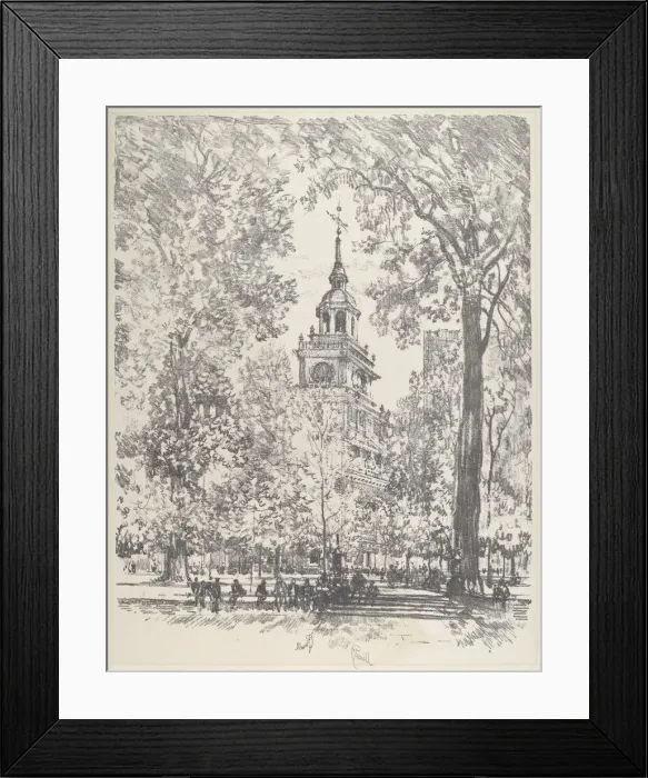Framed Print : Independence Square and the State House, 1912. Creator: Joseph Pennell Framed Print : Independence Square and the State House, 1912. Creator: Joseph Pennell