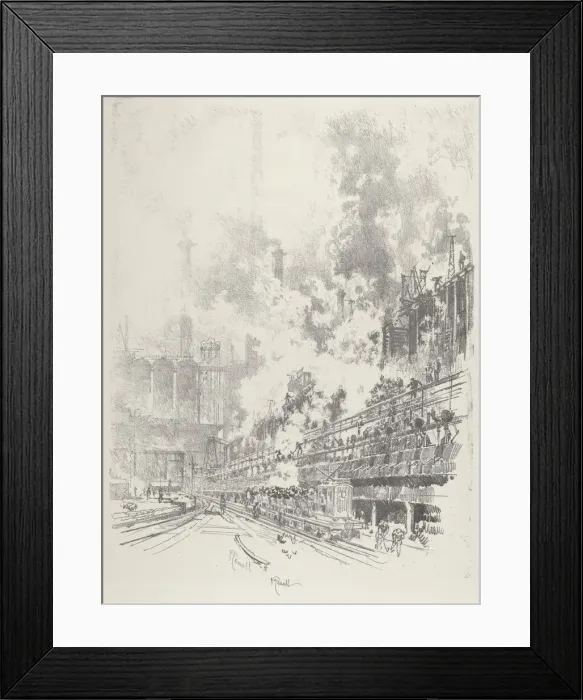 Framed Print : By-Products, 1916. Creator: Joseph Pennell Framed Print : By-Products, 1916. Creator: Joseph Pennell