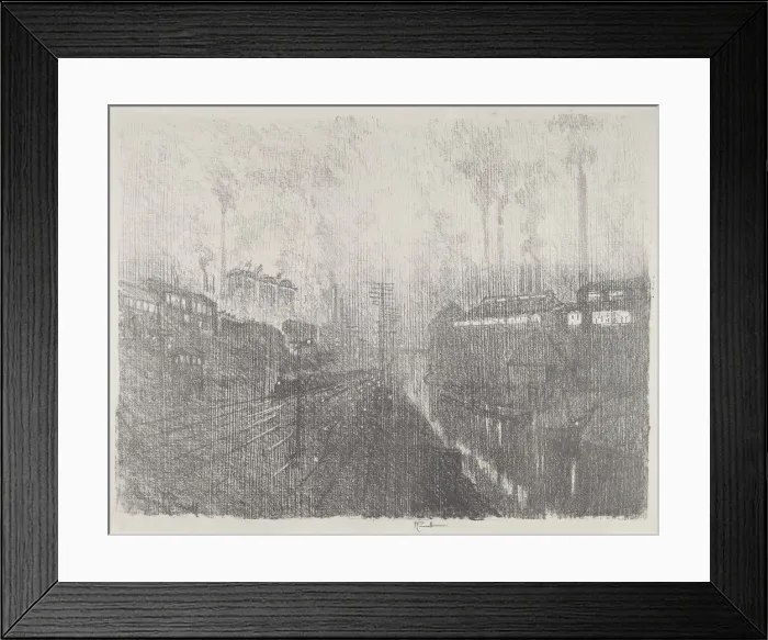Framed Print : Evening in the Munitions Country, 1916. Creator: Joseph Pennell Framed Print : Evening in the Munitions Country, 1916. Creator: Joseph Pennell