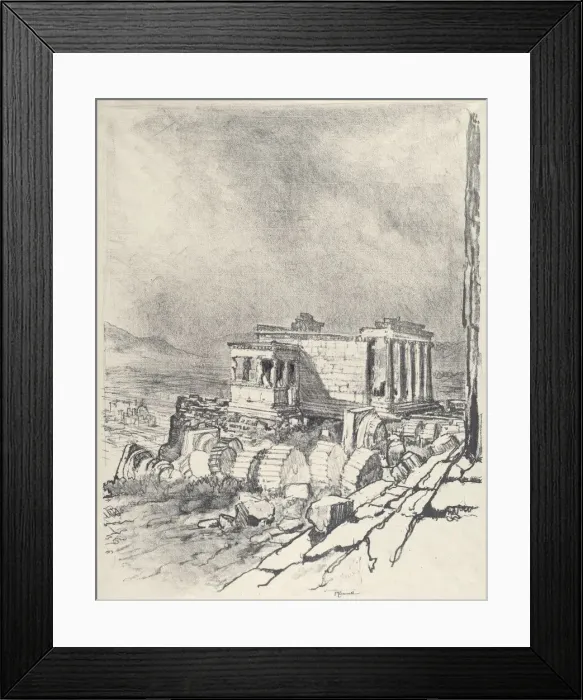 Framed Print : The Erechtheum, 1913. Creator: Joseph Pennell Framed Print : The Erechtheum, 1913. Creator: Joseph Pennell