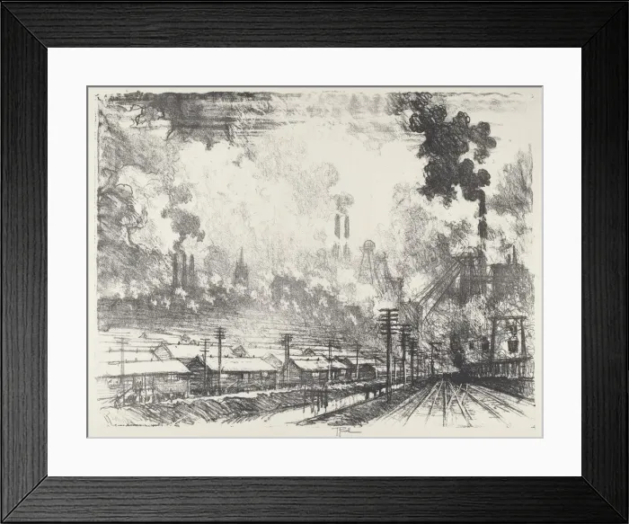 Framed Print : The Coal Mine, 1916. Creator: Joseph Pennell