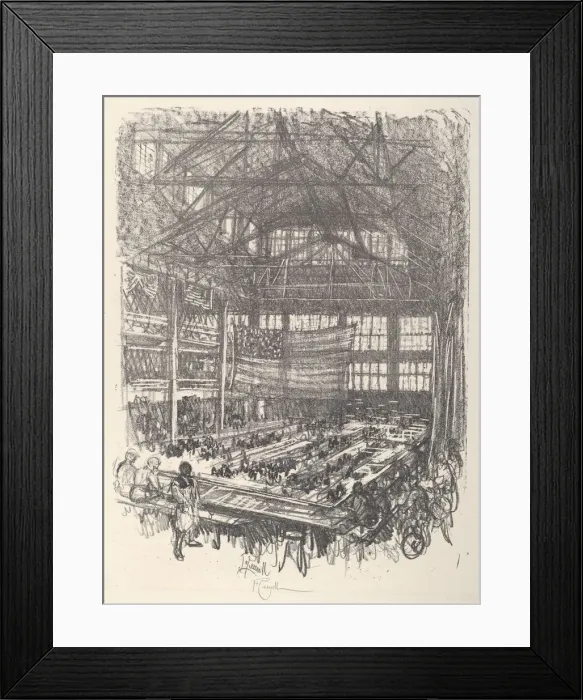 Framed Print : Making Rifles, 1917. Creator: Joseph Pennell Framed Print : Making Rifles, 1917. Creator: Joseph Pennell