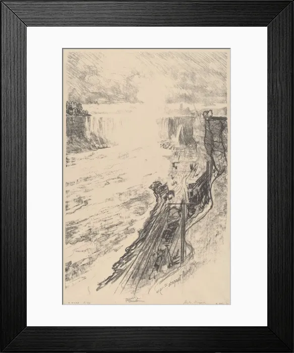 Framed Print : The Mystery of the Mist, 1910. Creator: Joseph Pennell Framed Print : The Mystery of the Mist, 1910. Creator: Joseph Pennell