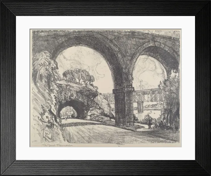 Framed Print : The Tunnel in the Park, 1912. Creator: Joseph Pennell Framed Print : The Tunnel in the Park, 1912. Creator: Joseph Pennell