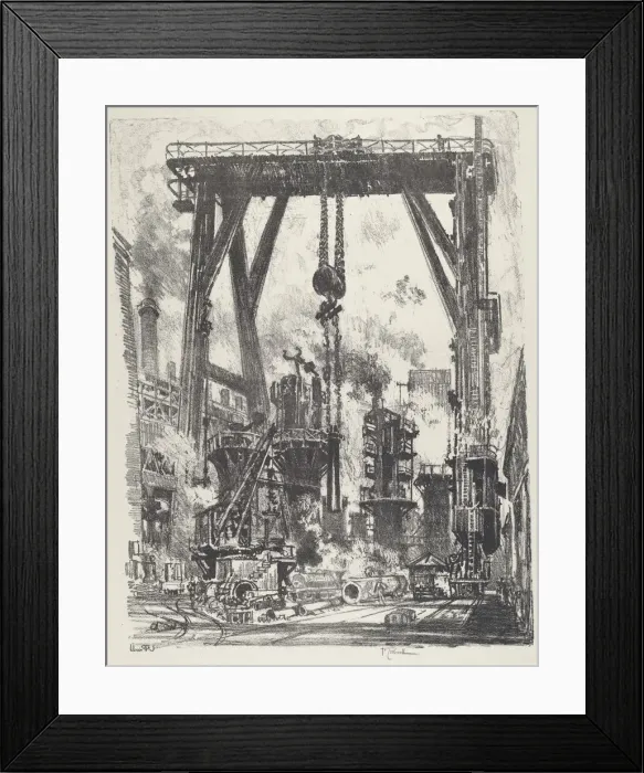 Framed Print : The Old Gun-Pit, 1916. Creator: Joseph Pennell Framed Print : The Old Gun-Pit, 1916. Creator: Joseph Pennell