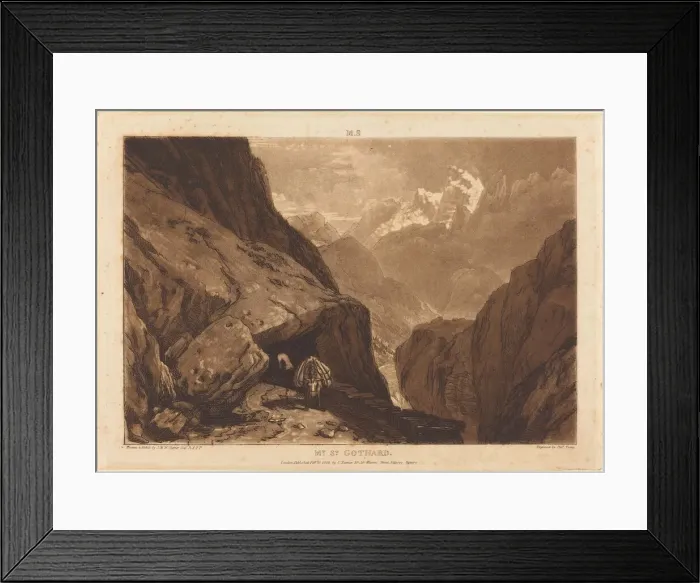 Framed Print : Mt. Saint Gothard, 1808. Creator: JMW Turner Framed Print : Mt. Saint Gothard, 1808. Creator: JMW Turner
