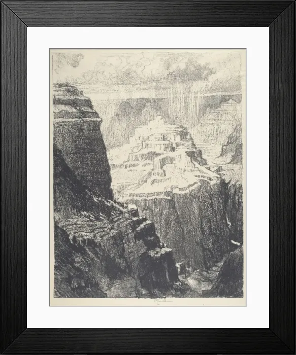 Framed Print : The Walled City, 1912. Creator: Joseph Pennell Framed Print : The Walled City, 1912. Creator: Joseph Pennell