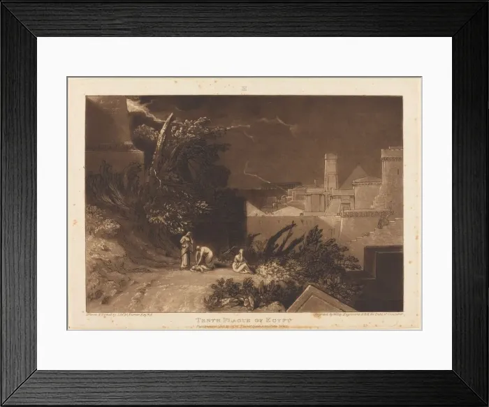 Framed Print : Tenth Plague of Egypt, published 1816. Creator: JMW Turner Framed Print : Tenth Plague of Egypt, published 1816. Creator: JMW Turner