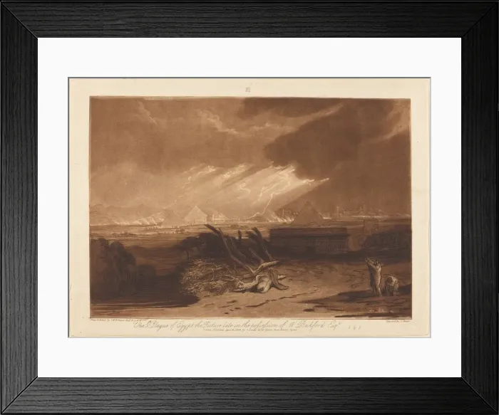 Framed Print : The Fifth Plague of Egypt, published 1808. Creator: JMW Turner