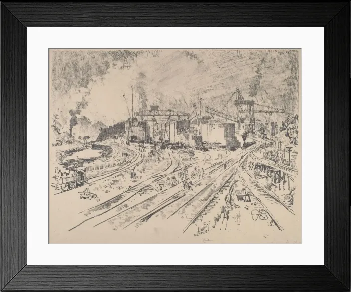 Framed Print : Early Morning, Miraflores, 1912. Creator: Joseph Pennell Framed Print : Early Morning, Miraflores, 1912. Creator: Joseph Pennell