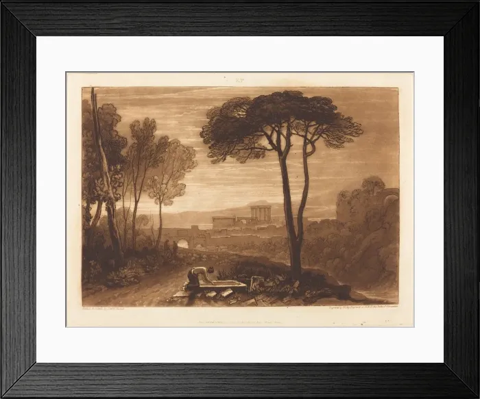Framed Print : Scene in the Campagna, published 1812. Creator: JMW Turner Framed Print : Scene in the Campagna, published 1812. Creator: JMW Turner