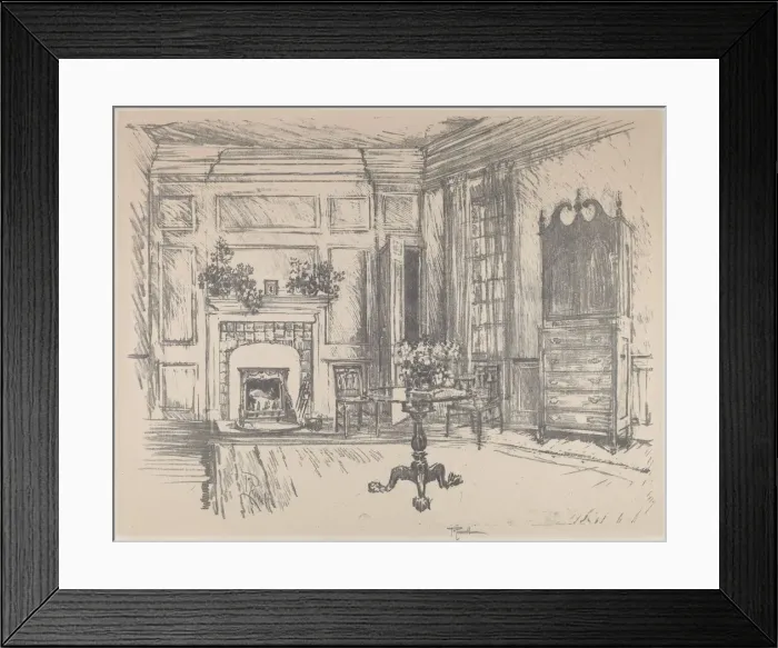 Framed Print : The Upper-room, Stenton, 1912. Creator: Joseph Pennell Framed Print : The Upper-room, Stenton, 1912. Creator: Joseph Pennell