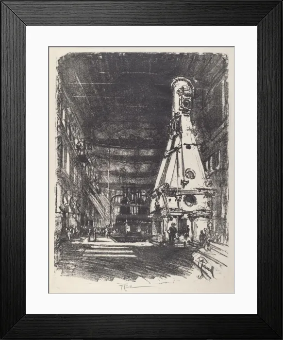 Framed Print : The White and Black Hammers, 1917. Creator: Joseph Pennell Framed Print : The White and Black Hammers, 1917. Creator: Joseph Pennell