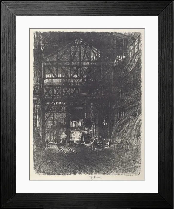 Framed Print : The Armour Plate Press, 1917. Creator: Joseph Pennell Framed Print : The Armour Plate Press, 1917. Creator: Joseph Pennell