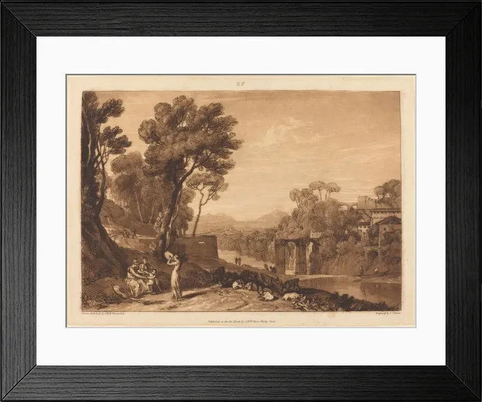Framed Print : The Woman and Tambourine, published 1807. Creator: JMW Turner Framed Print : The Woman and Tambourine, published 1807. Creator: JMW Turner