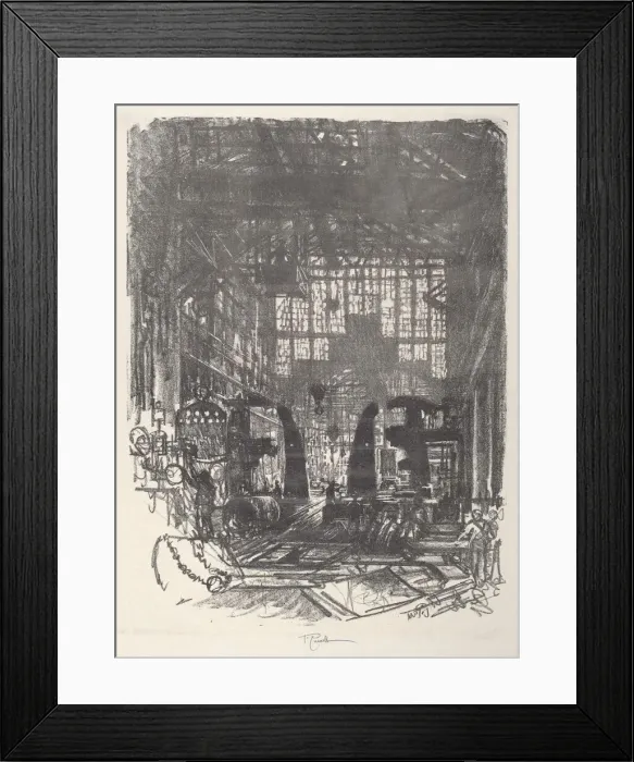 Framed Print : The Riveters, 1917. Creator: Joseph Pennell Framed Print : The Riveters, 1917. Creator: Joseph Pennell