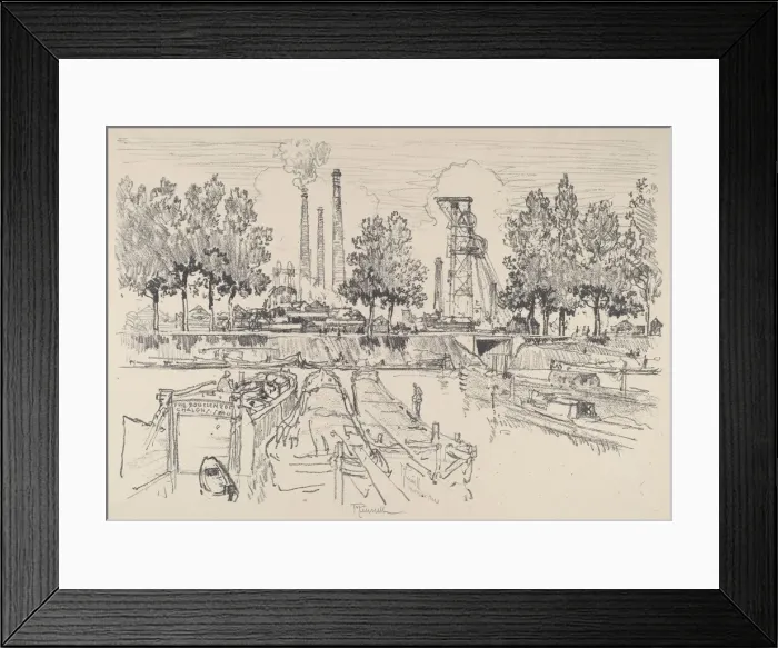 Framed Print : Coal Mines, Monceau, France, 1911. Creator: Joseph Pennell Framed Print : Coal Mines, Monceau, France, 1911. Creator: Joseph Pennell