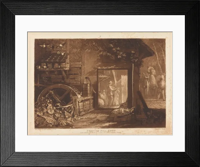 Framed Print : Pembury Mill, Kent, published 1808. Creator: JMW Turner Framed Print : Pembury Mill, Kent, published 1808. Creator: JMW Turner
