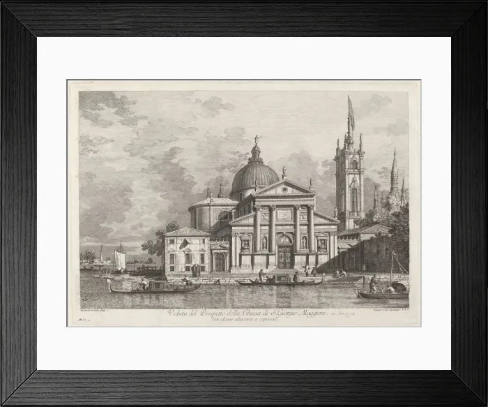 Framed Print : Veduta del Prospetto della Chiesa di S. Giorgio Maggiore, 1742. Creator: Joseph Wagner Framed Print : Veduta del Prospetto della Chiesa di S. Giorgio Maggiore, 1742. Creator: Joseph Wagner