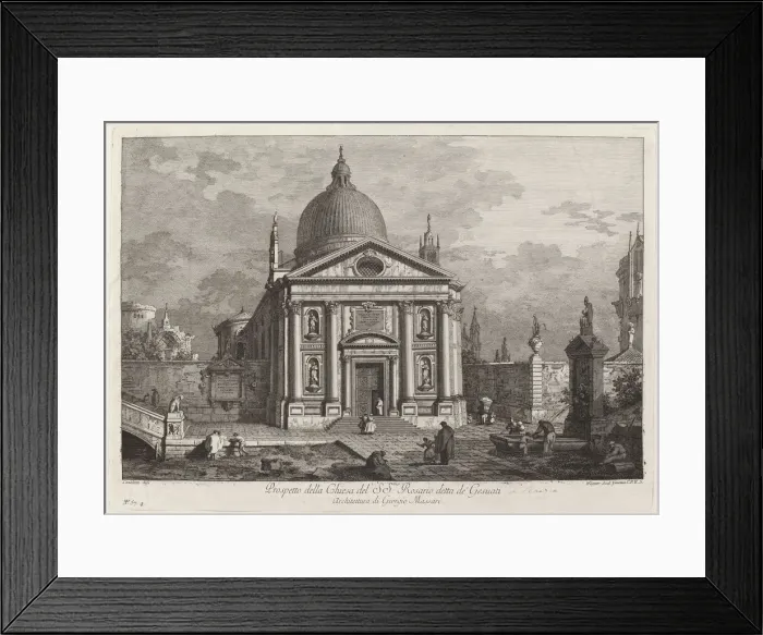Framed Print : Prospetto della Chiesa del SS. Rosario detta de Gesuati, 1742. Creator: Joseph Wagner Framed Print : Prospetto della Chiesa del SS. Rosario detta de Gesuati, 1742. Creator: Joseph Wagner