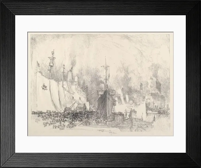 Framed Print : The Transports, 1917. Creator: Joseph Pennell Framed Print : The Transports, 1917. Creator: Joseph Pennell