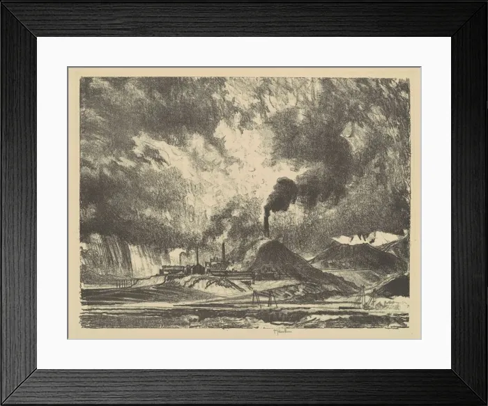 Framed Print : Anaconda, Montana, 1915. Creator: Joseph Pennell Framed Print : Anaconda, Montana, 1915. Creator: Joseph Pennell