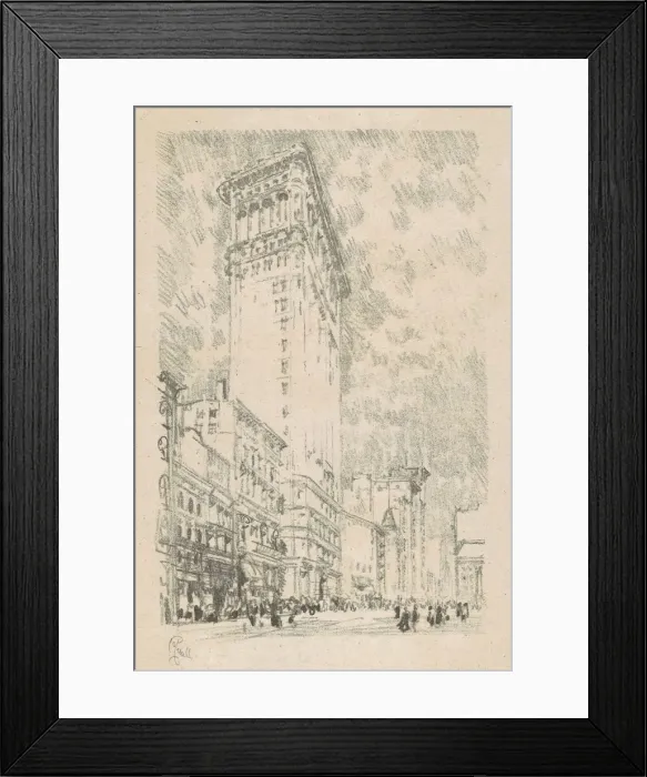 Framed Print : Flatiron Building, 1904. Creator: Joseph Pennell Framed Print : Flatiron Building, 1904. Creator: Joseph Pennell