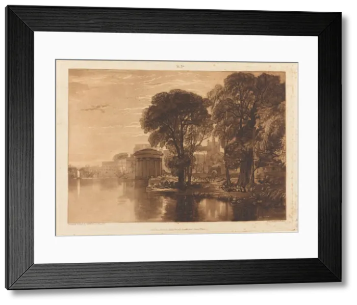 Framed Print : Isleworth, published 1819. Creator: JMW Turner Framed Print : Isleworth, published 1819. Creator: JMW Turner
