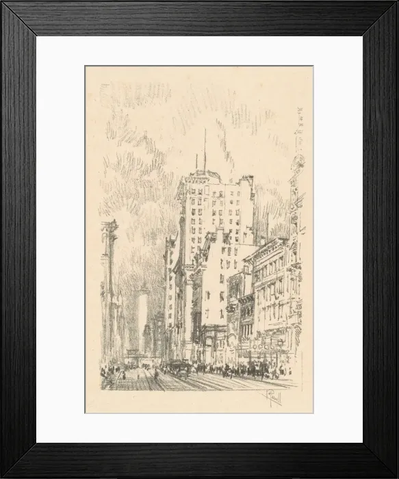 Framed Print : Broadway, Above Twenty-Third Street, 1904. Creator: Joseph Pennell Framed Print : Broadway, Above Twenty-Third Street, 1904. Creator: Joseph Pennell