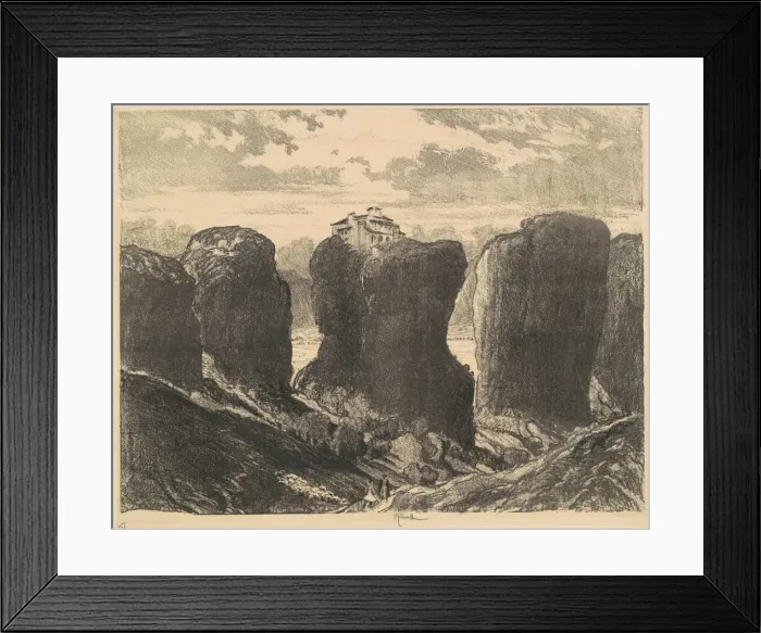 Framed Print : The Cliffs of the Trinity, 1913. Creator: Joseph Pennell Framed Print : The Cliffs of the Trinity, 1913. Creator: Joseph Pennell