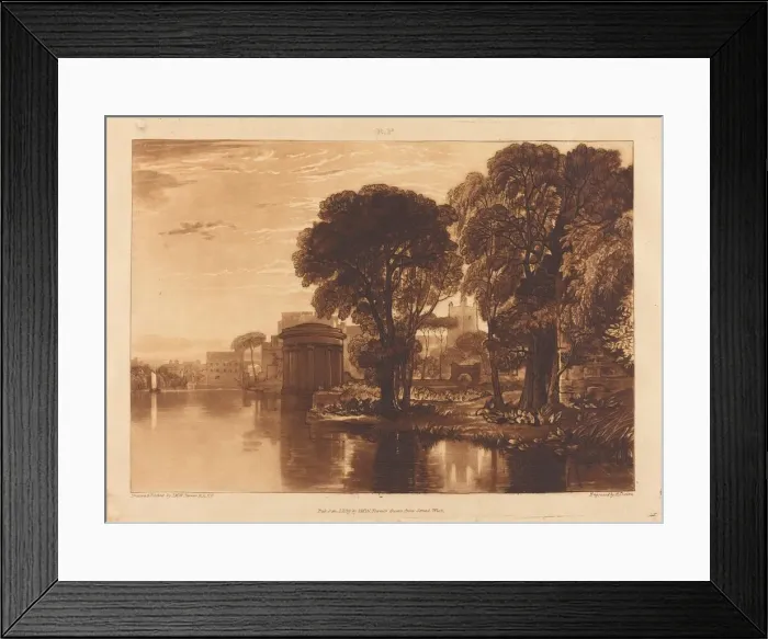 Framed Print : Isleworth, published 1819. Creator: JMW Turner Framed Print : Isleworth, published 1819. Creator: JMW Turner