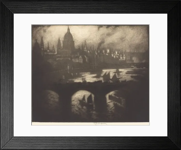 Framed Print : Wrens City, 1909. Creator: Joseph Pennell Framed Print : Wrens City, 1909. Creator: Joseph Pennell